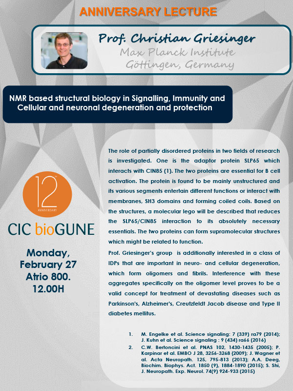 CIC bioGUNE 12th anniversary-lecture